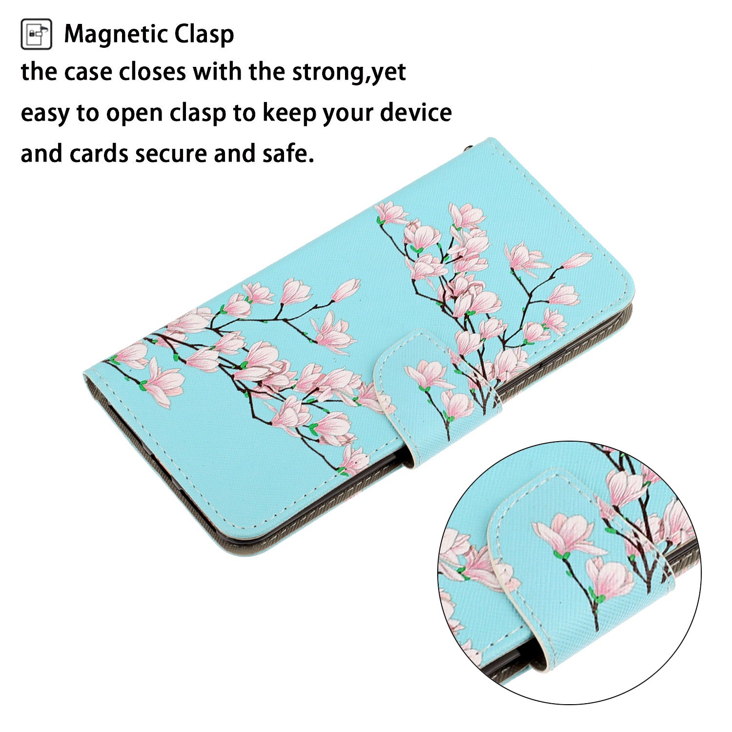 For Samsung Galaxy S20 FE/Fan Edition/S20 FE 5G/Fan Edition 5G/S20 Lite/S20 FE 2022 Pattern Printing Flip Leather Wallet Protective Case - Flower Branches