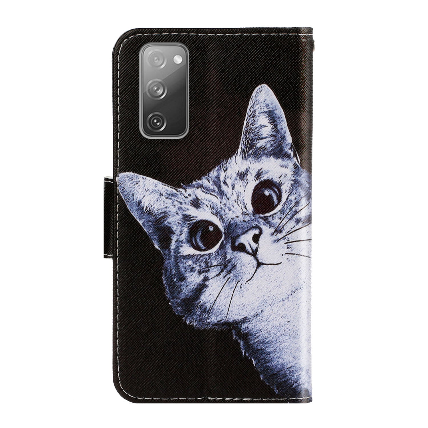 For Samsung Galaxy S20 FE/Fan Edition/S20 FE 5G/Fan Edition 5G/S20 Lite/S20 FE 2022 Pattern Printing Flip Leather Wallet Protective Case - Cat