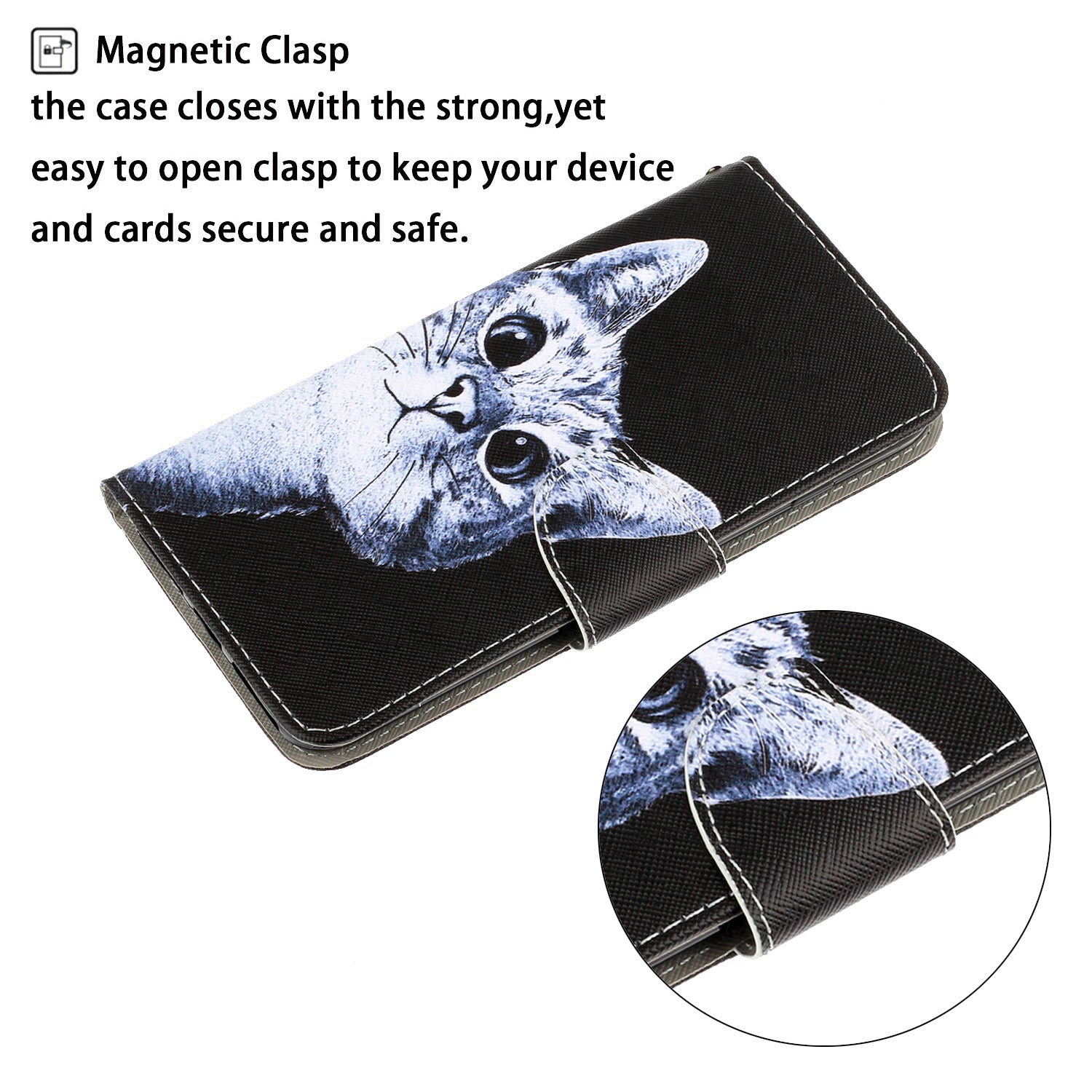 For Samsung Galaxy S20 FE/Fan Edition/S20 FE 5G/Fan Edition 5G/S20 Lite/S20 FE 2022 Pattern Printing Flip Leather Wallet Protective Case - Cat