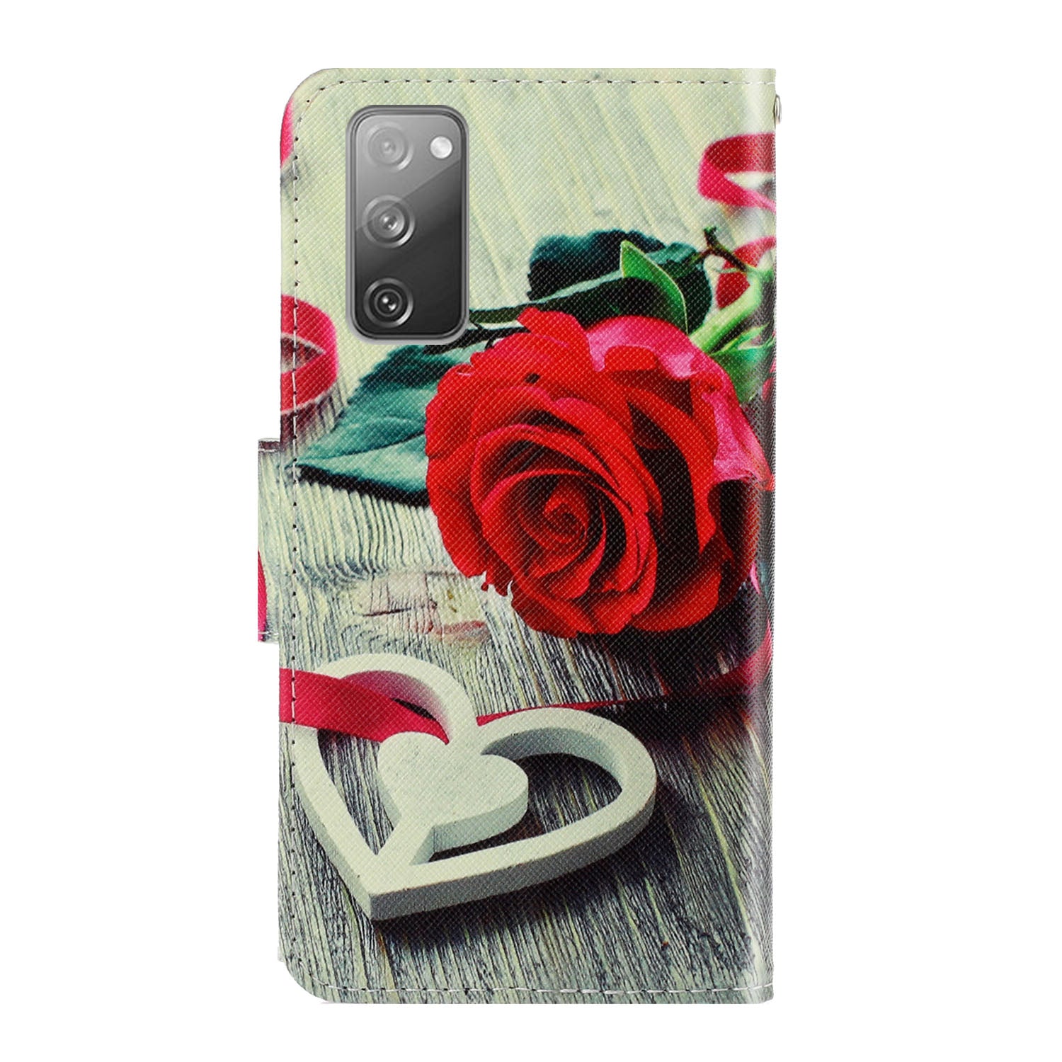 For Samsung Galaxy S20 FE/Fan Edition/S20 FE 5G/Fan Edition 5G/S20 Lite/S20 FE 2022 Pattern Printing Flip Leather Wallet Protective Case - Rose