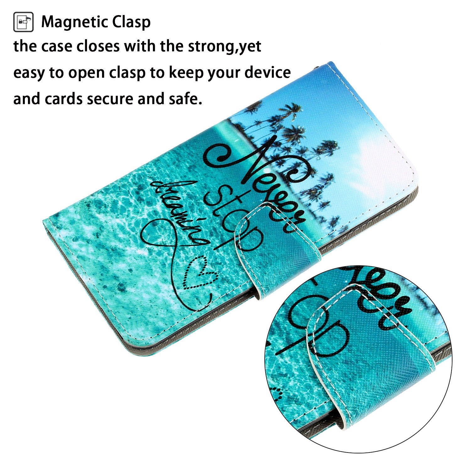 For Samsung Galaxy S20 FE/Fan Edition/S20 FE 5G/Fan Edition 5G/S20 Lite/S20 FE 2022 Pattern Printing Flip Leather Wallet Protective Case - Never Stop Dreaming