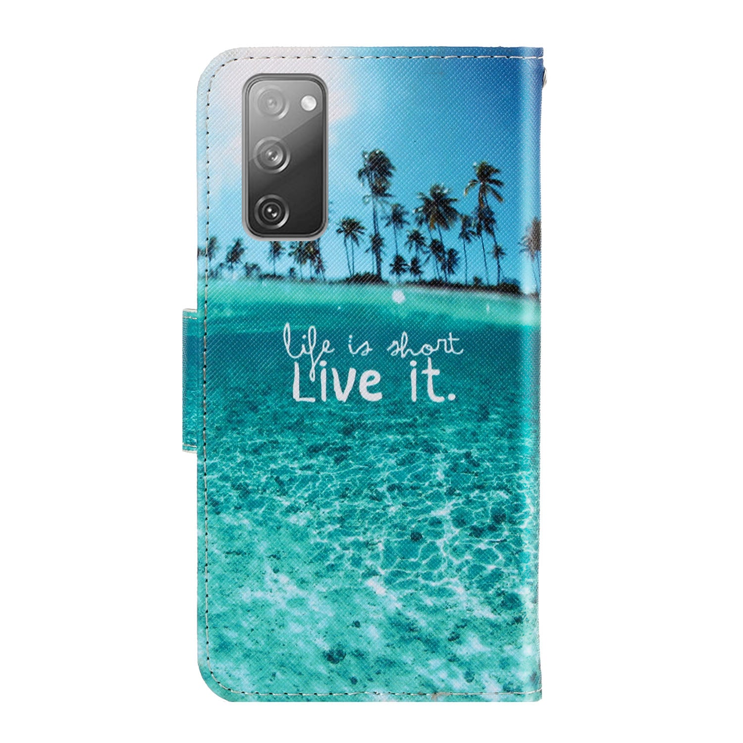 For Samsung Galaxy S20 FE/Fan Edition/S20 FE 5G/Fan Edition 5G/S20 Lite/S20 FE 2022 Pattern Printing Flip Leather Wallet Protective Case - Sea