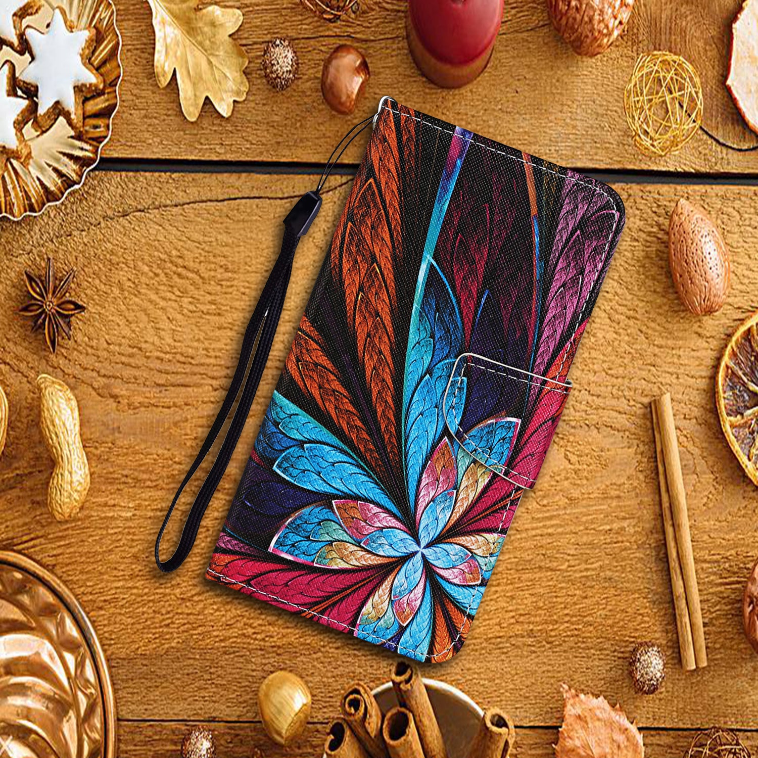 For Samsung Galaxy S20 FE 5G/Fan Edition 5G/S20 FE/Fan Edition/S20 Lite/S20 FE 2022 Pattern Printing Flip Leather Wallet Protective Case - Flower