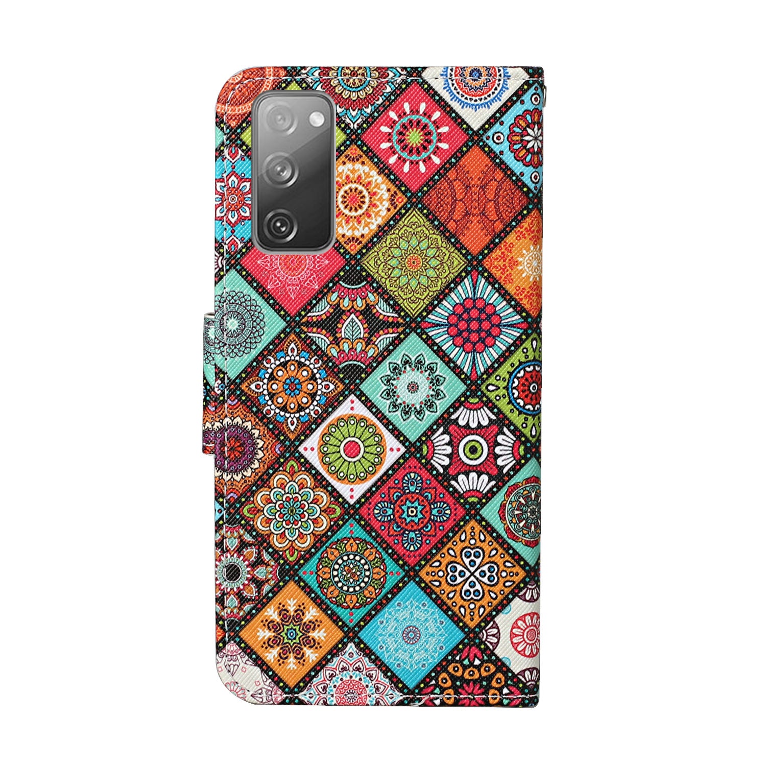 For Samsung Galaxy S20 FE 5G/Fan Edition 5G/S20 FE/Fan Edition/S20 Lite/S20 FE 2022 Pattern Printing Flip Leather Wallet Protective Case - Mandala Flower