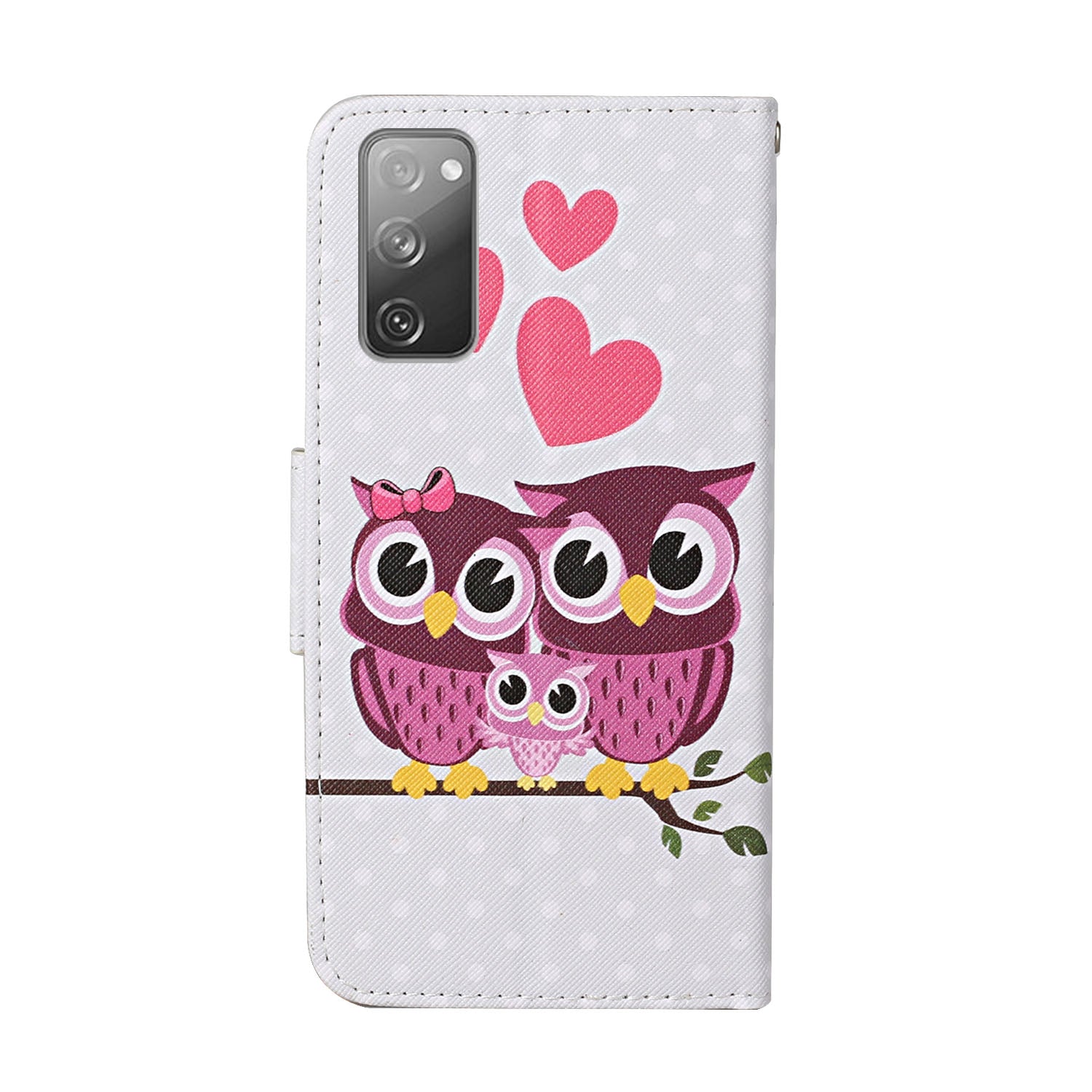 For Samsung Galaxy S20 FE 5G/Fan Edition 5G/S20 FE/Fan Edition/S20 Lite/S20 FE 2022 Pattern Printing Flip Leather Wallet Protective Case - Couple Owls