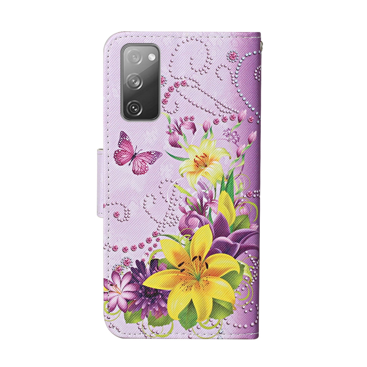 For Samsung Galaxy S20 FE 5G/Fan Edition 5G/S20 FE/Fan Edition/S20 Lite/S20 FE 2022 Pattern Printing Flip Leather Wallet Protective Case - Yellow Flower