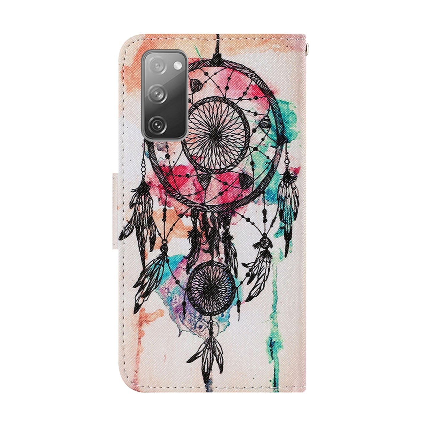 For Samsung Galaxy S20 FE 5G/Fan Edition 5G/S20 FE/Fan Edition/S20 Lite/S20 FE 2022 Pattern Printing PU Leather Case Flip Stand Wallet Protective Cover - Dream Catcher