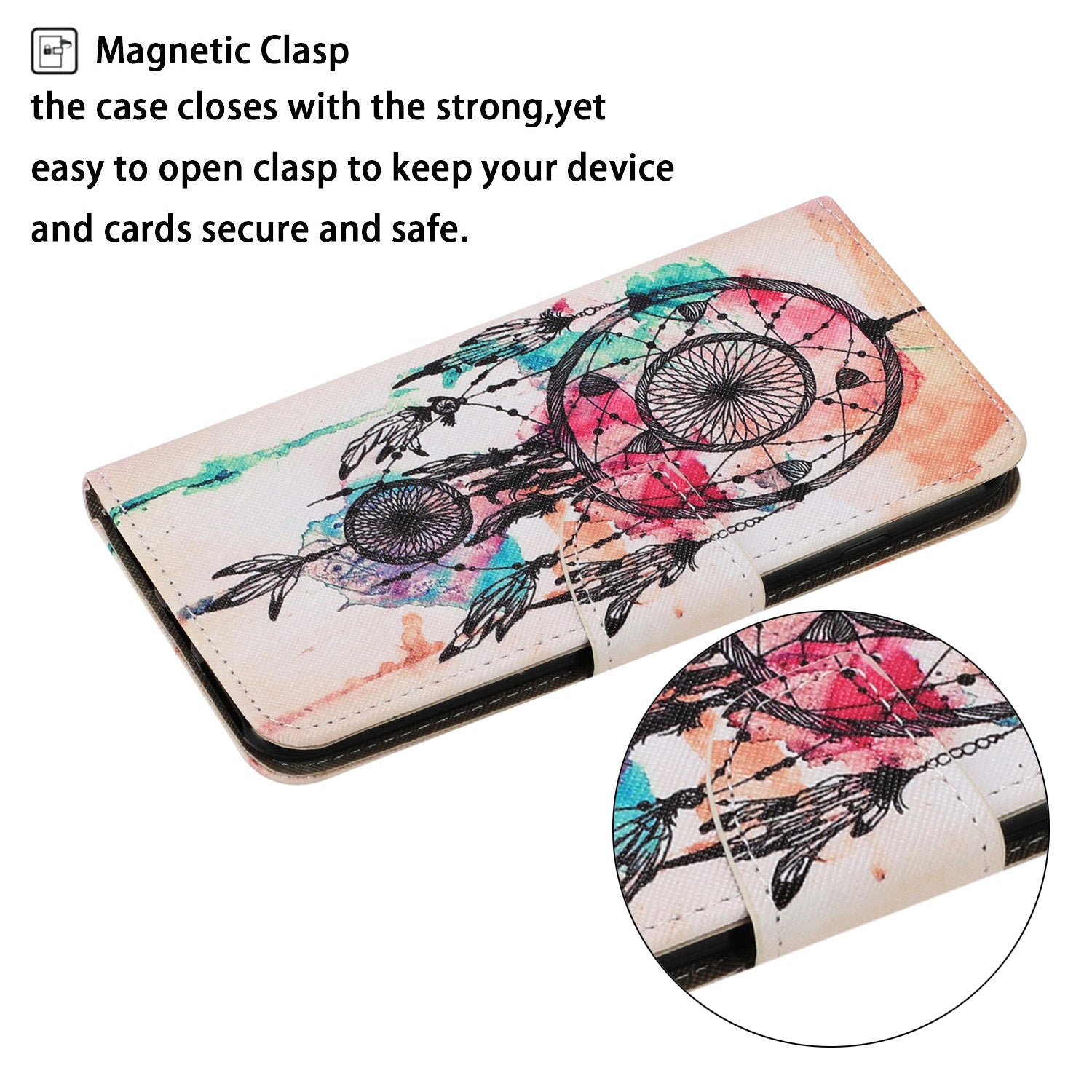 For Samsung Galaxy S20 FE 5G/Fan Edition 5G/S20 FE/Fan Edition/S20 Lite/S20 FE 2022 Pattern Printing PU Leather Case Flip Stand Wallet Protective Cover - Dream Catcher