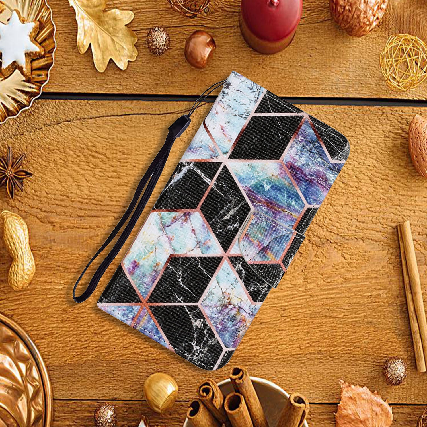 For Samsung Galaxy S20 FE 5G/Fan Edition 5G/S20 FE/Fan Edition/S20 Lite/S20 FE 2022 Pattern Printing PU Leather Case Flip Stand Wallet Protective Cover - Geometric Pattern