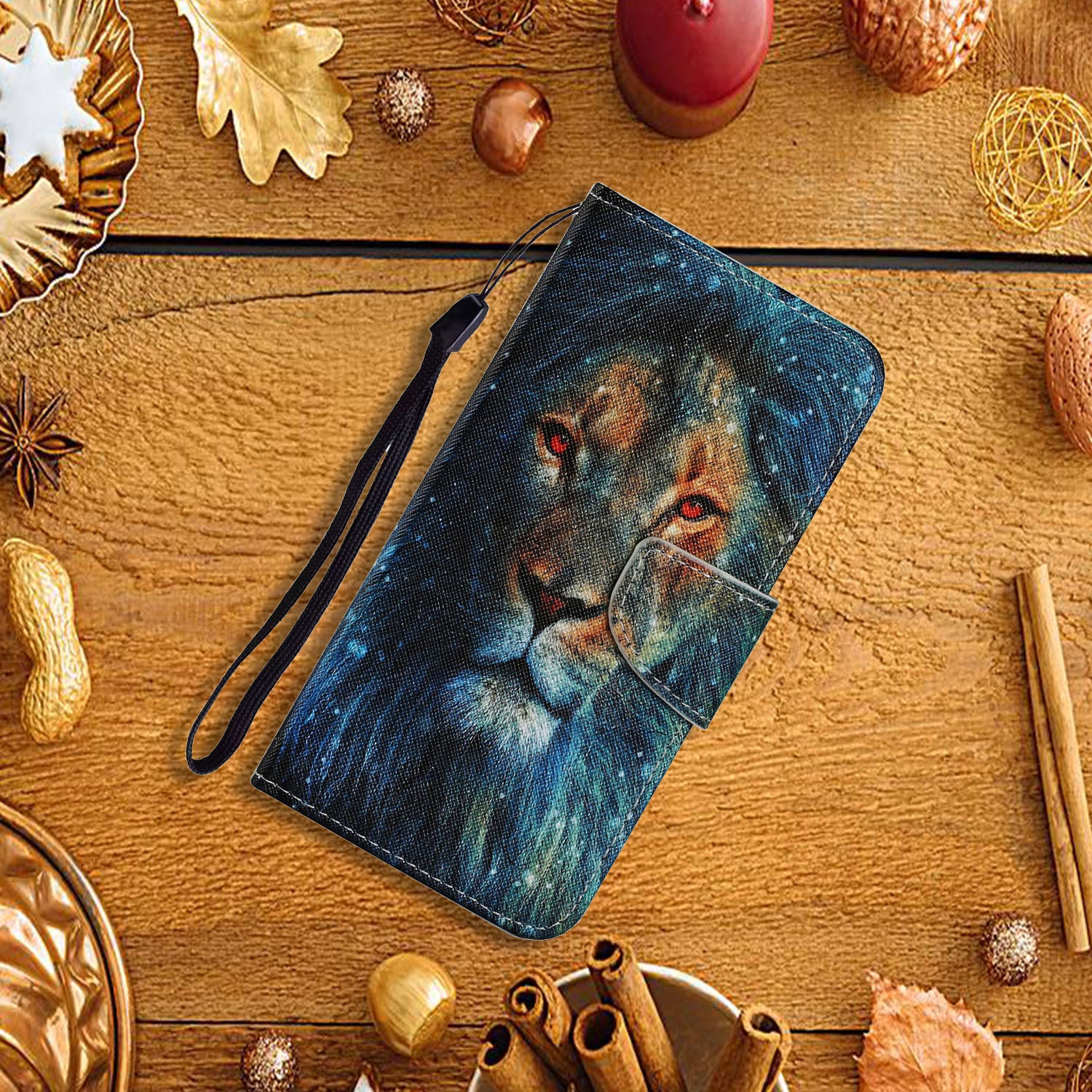 For Samsung Galaxy S20 FE 5G/Fan Edition 5G/S20 FE/Fan Edition/S20 Lite/S20 FE 2022 Pattern Printing PU Leather Case Flip Stand Wallet Protective Cover - Lion