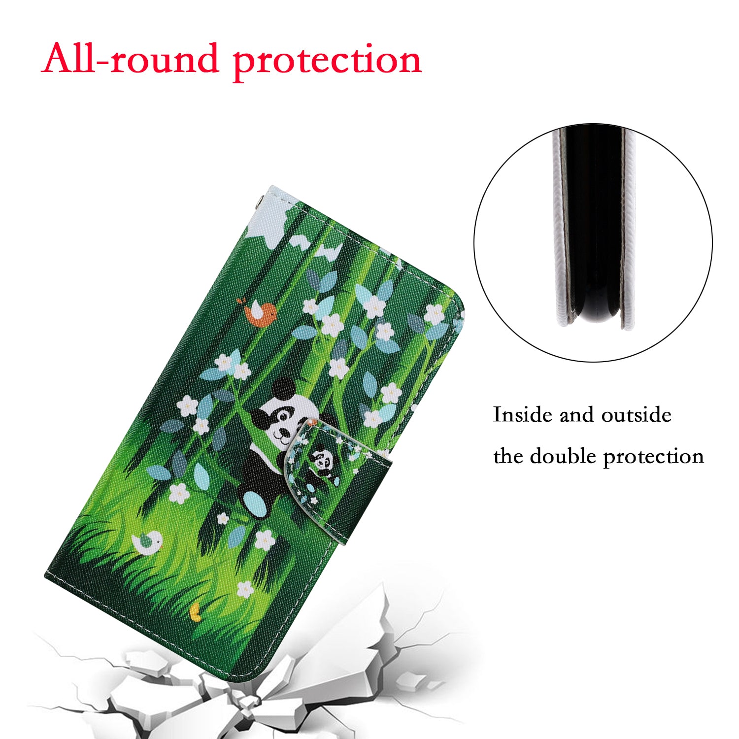 For Samsung Galaxy S20 FE 5G/Fan Edition 5G/S20 FE/Fan Edition/S20 Lite/S20 FE 2022 Pattern Printing PU Leather Case Flip Stand Wallet Protective Cover - Bamboo