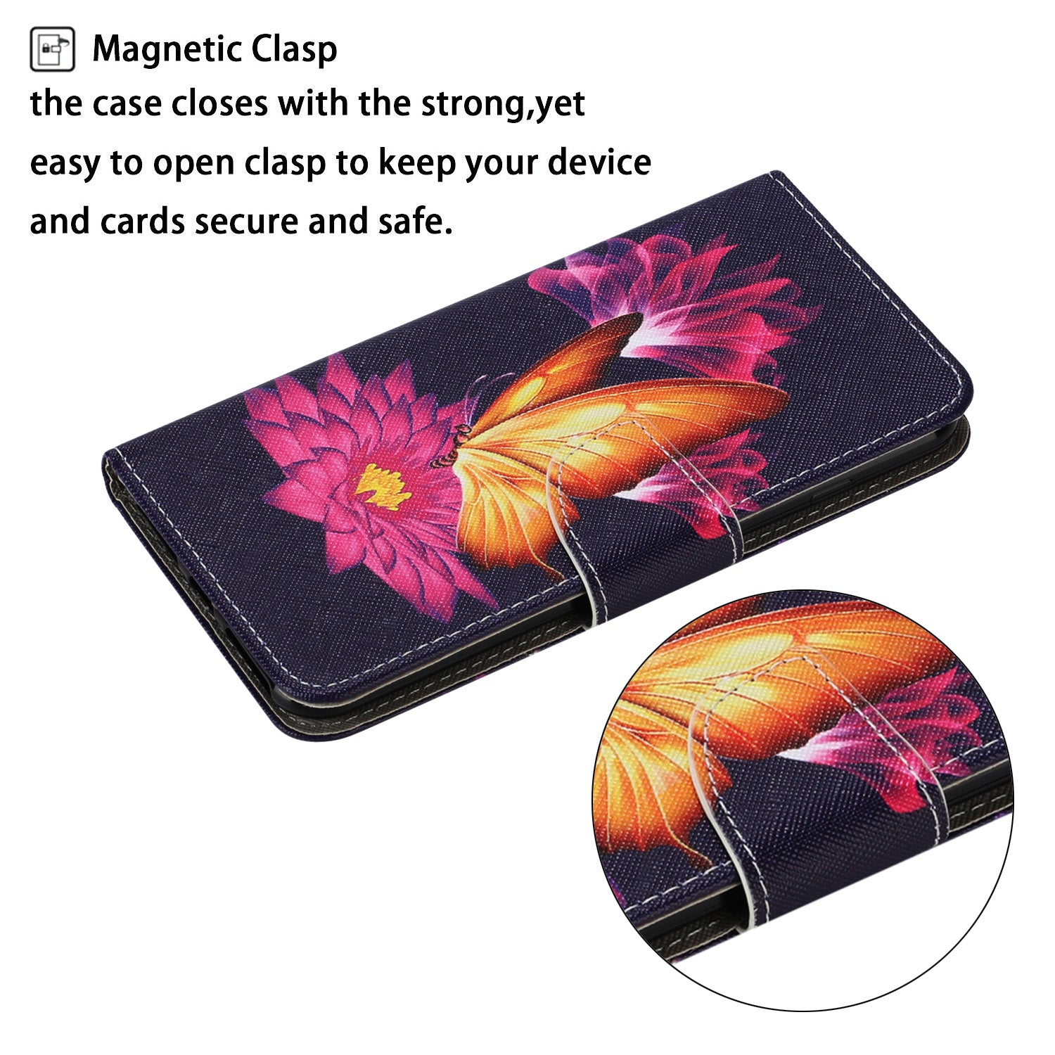 For Samsung Galaxy S20 FE 5G/Fan Edition 5G/S20 FE/Fan Edition/S20 Lite/S20 FE 2022 Pattern Printing PU Leather Case Flip Stand Wallet Protective Cover - Butterflies and Lotus