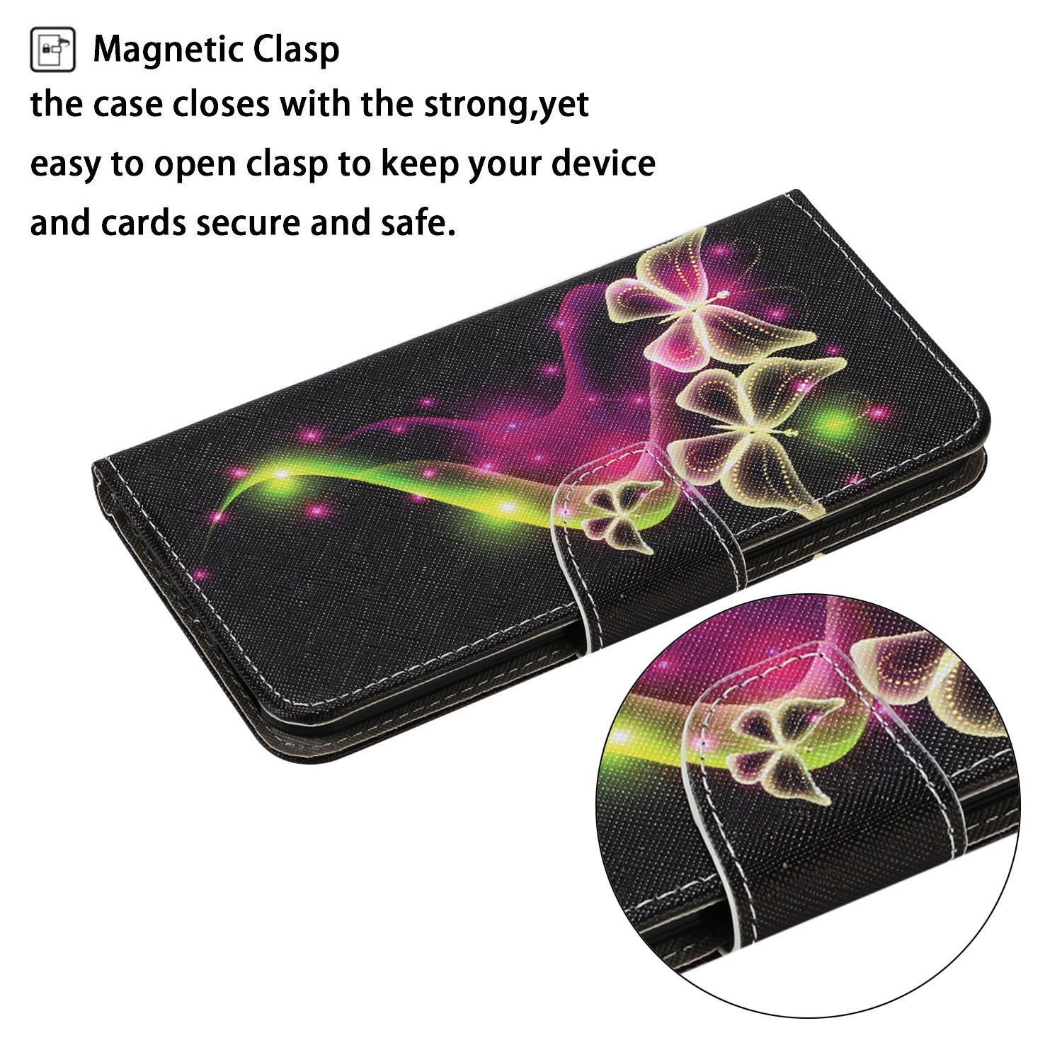 For Samsung Galaxy S20 FE 5G/Fan Edition 5G/S20 FE/Fan Edition/S20 Lite/S20 FE 2022 Pattern Printing PU Leather Case Flip Stand Wallet Protective Cover - Magic Butterflies