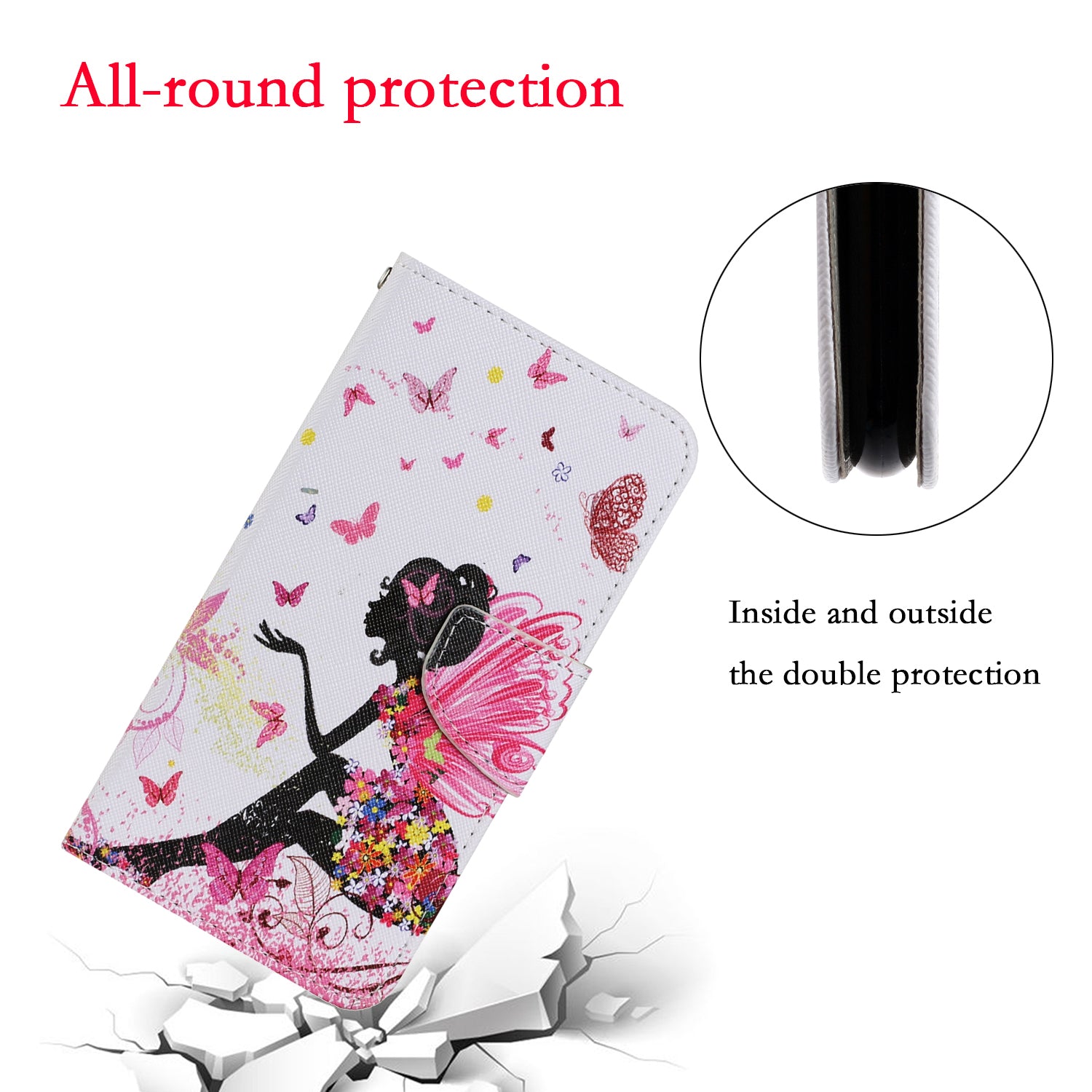 For Samsung Galaxy S20 FE 5G/Fan Edition 5G/S20 FE/Fan Edition/S20 Lite/S20 FE 2022 Pattern Printing PU Leather Case Flip Stand Wallet Protective Cover - Beautiful Girl