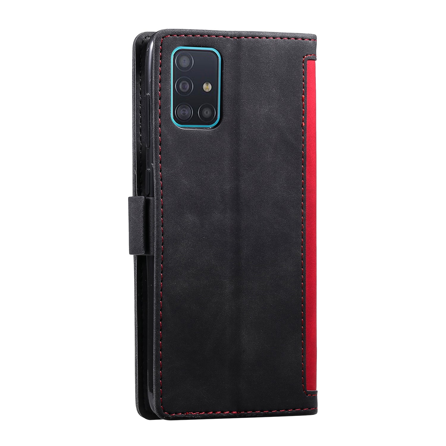 For Samsung Galaxy S20 FE/S20 Fan Edition/S20 FE 5G/S20 Fan Edition 5G/S20 Lite/S20 FE 2022 Vintage Splicing Style Wallet Stand Leather Cover Case - Red