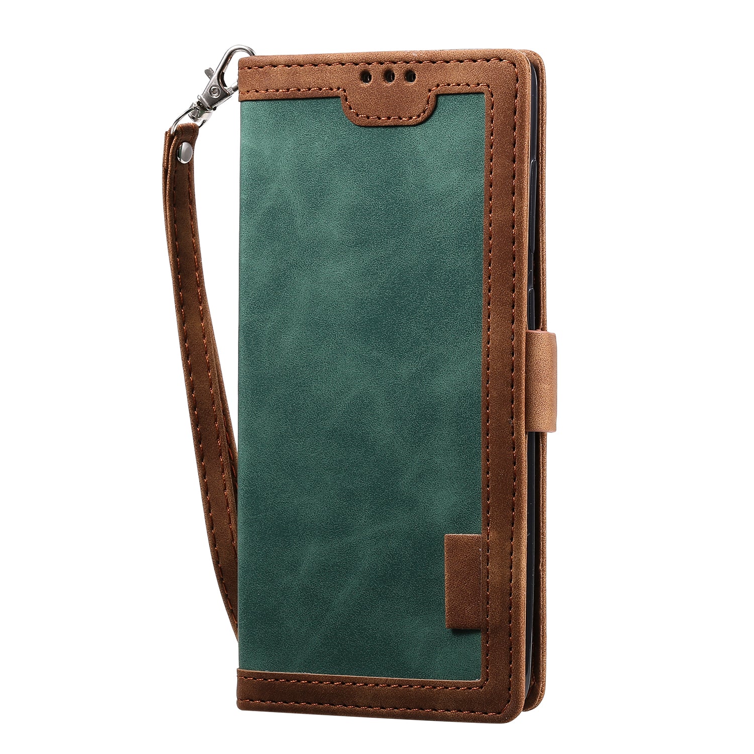 For Samsung Galaxy S20 FE/S20 Fan Edition/S20 FE 5G/S20 Fan Edition 5G/S20 Lite/S20 FE 2022 Vintage Splicing Style Wallet Stand Leather Cover Case - Green