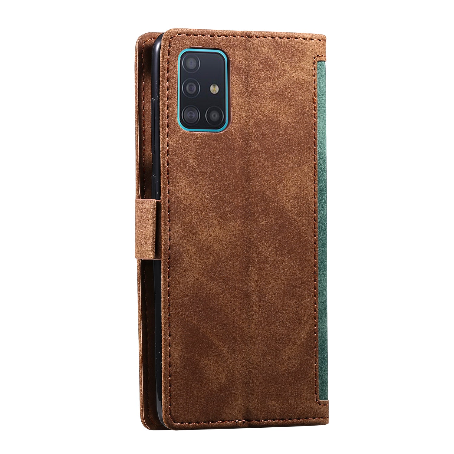 For Samsung Galaxy S20 FE/S20 Fan Edition/S20 FE 5G/S20 Fan Edition 5G/S20 Lite/S20 FE 2022 Vintage Splicing Style Wallet Stand Leather Cover Case - Green