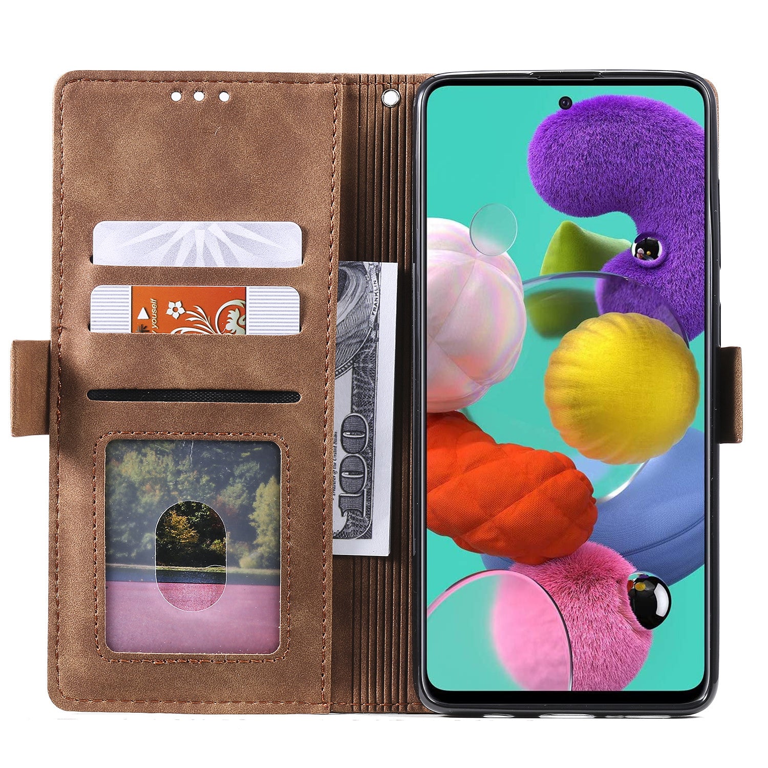 For Samsung Galaxy S20 FE/S20 Fan Edition/S20 FE 5G/S20 Fan Edition 5G/S20 Lite/S20 FE 2022 Vintage Splicing Style Wallet Stand Leather Cover Case - Green