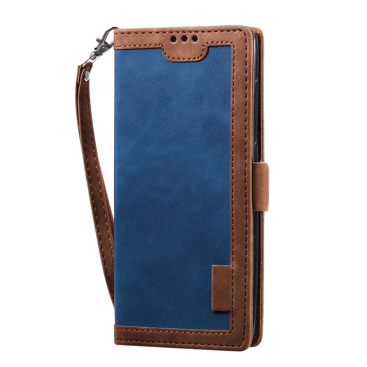 For Samsung Galaxy S20 FE/S20 Fan Edition/S20 FE 5G/S20 Fan Edition 5G/S20 Lite/S20 FE 2022 Vintage Splicing Style Wallet Stand Leather Cover Case - Blue