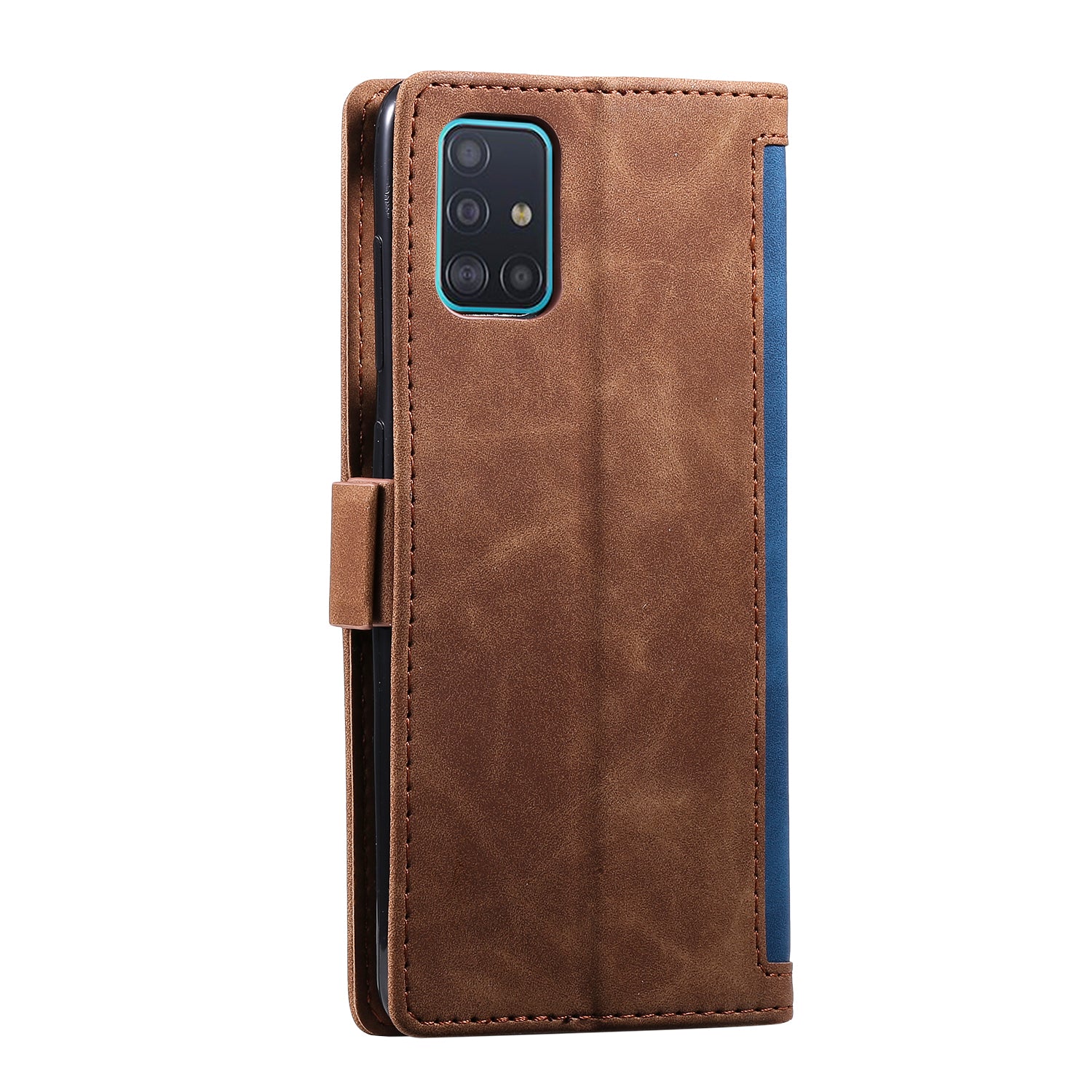 For Samsung Galaxy S20 FE/S20 Fan Edition/S20 FE 5G/S20 Fan Edition 5G/S20 Lite/S20 FE 2022 Vintage Splicing Style Wallet Stand Leather Cover Case - Blue