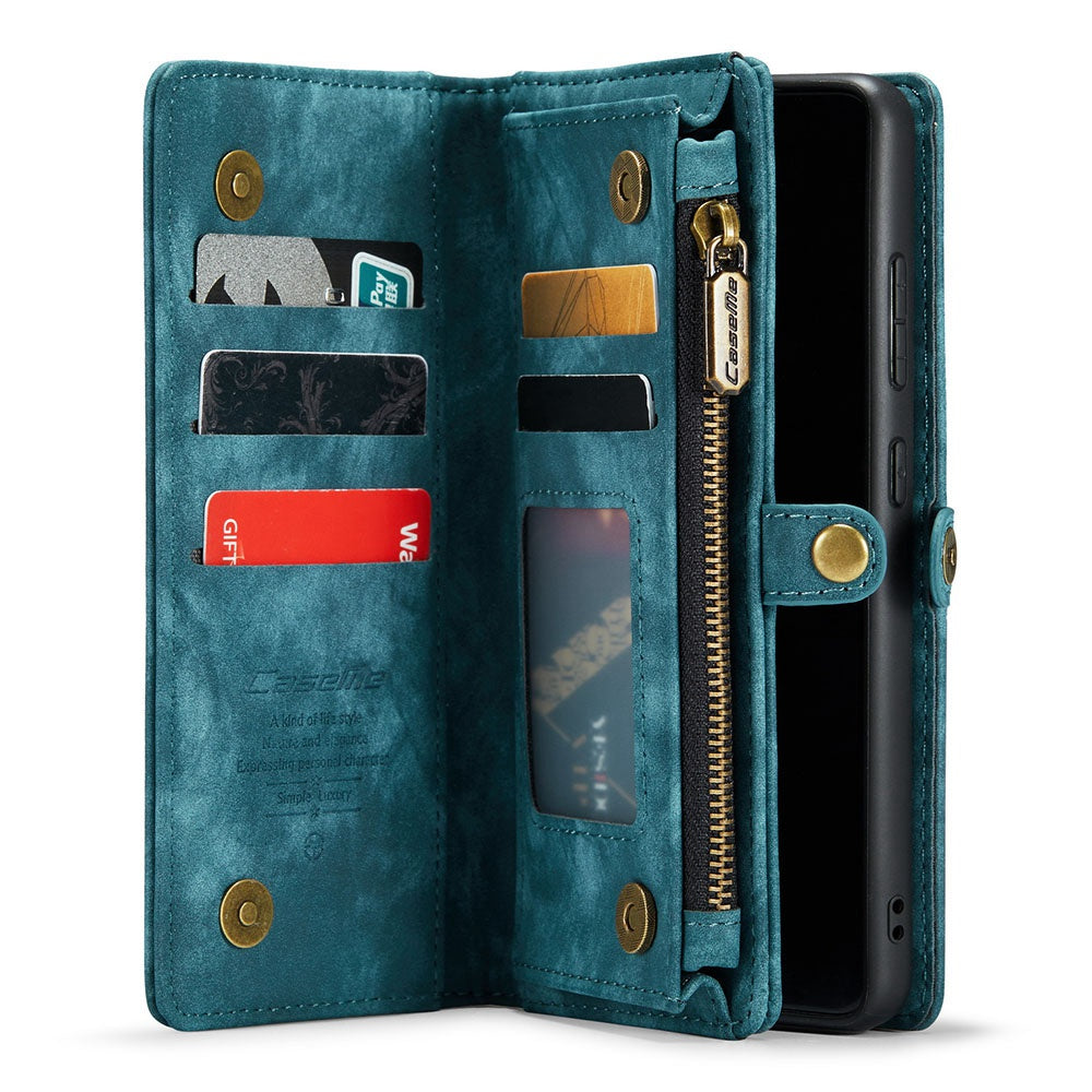 CASEME for Samsung Galaxy S20 FE / S20 Fan Edition / S20 FE 5G / S20 Fan Edition 5G / S20 Lite / S20 FE 2022 008 Series Multi-function 2-in-1 Wallet TPU+PU Leather Phone Case - Blue