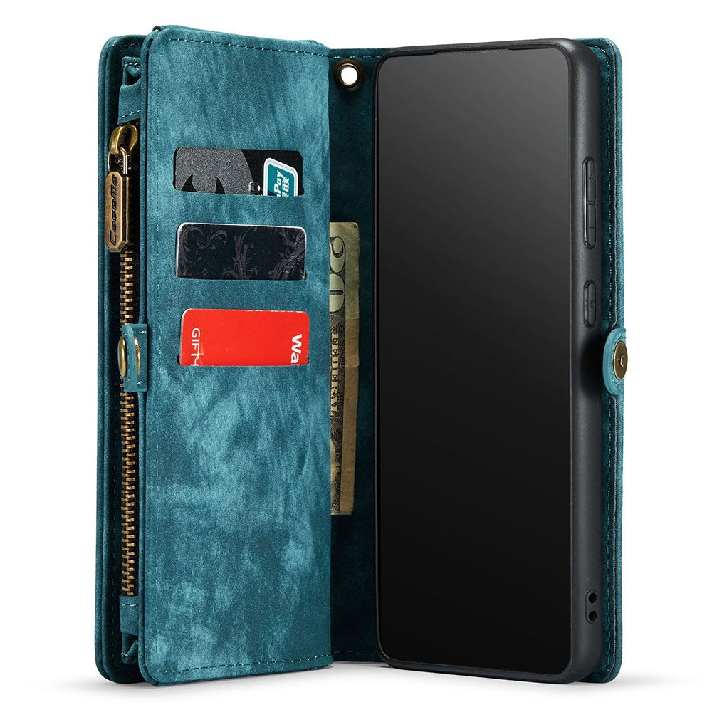 CASEME for Samsung Galaxy S20 FE / S20 Fan Edition / S20 FE 5G / S20 Fan Edition 5G / S20 Lite / S20 FE 2022 008 Series Multi-function 2-in-1 Wallet TPU+PU Leather Phone Case - Blue