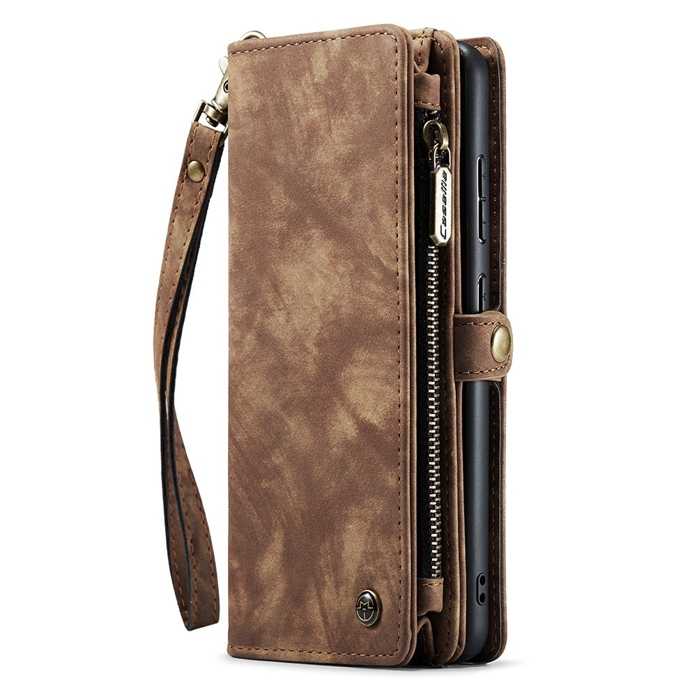 CASEME for Samsung Galaxy S20 FE / S20 Fan Edition / S20 FE 5G / S20 Fan Edition 5G / S20 Lite / S20 FE 2022 008 Series Multi-function 2-in-1 Wallet TPU+PU Leather Phone Case - Brown