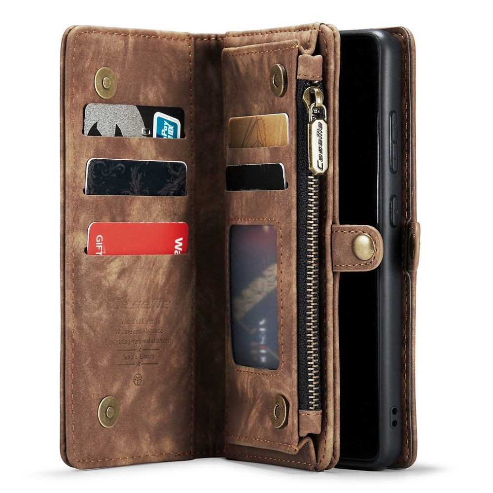 CASEME for Samsung Galaxy S20 FE / S20 Fan Edition / S20 FE 5G / S20 Fan Edition 5G / S20 Lite / S20 FE 2022 008 Series Multi-function 2-in-1 Wallet TPU+PU Leather Phone Case - Brown