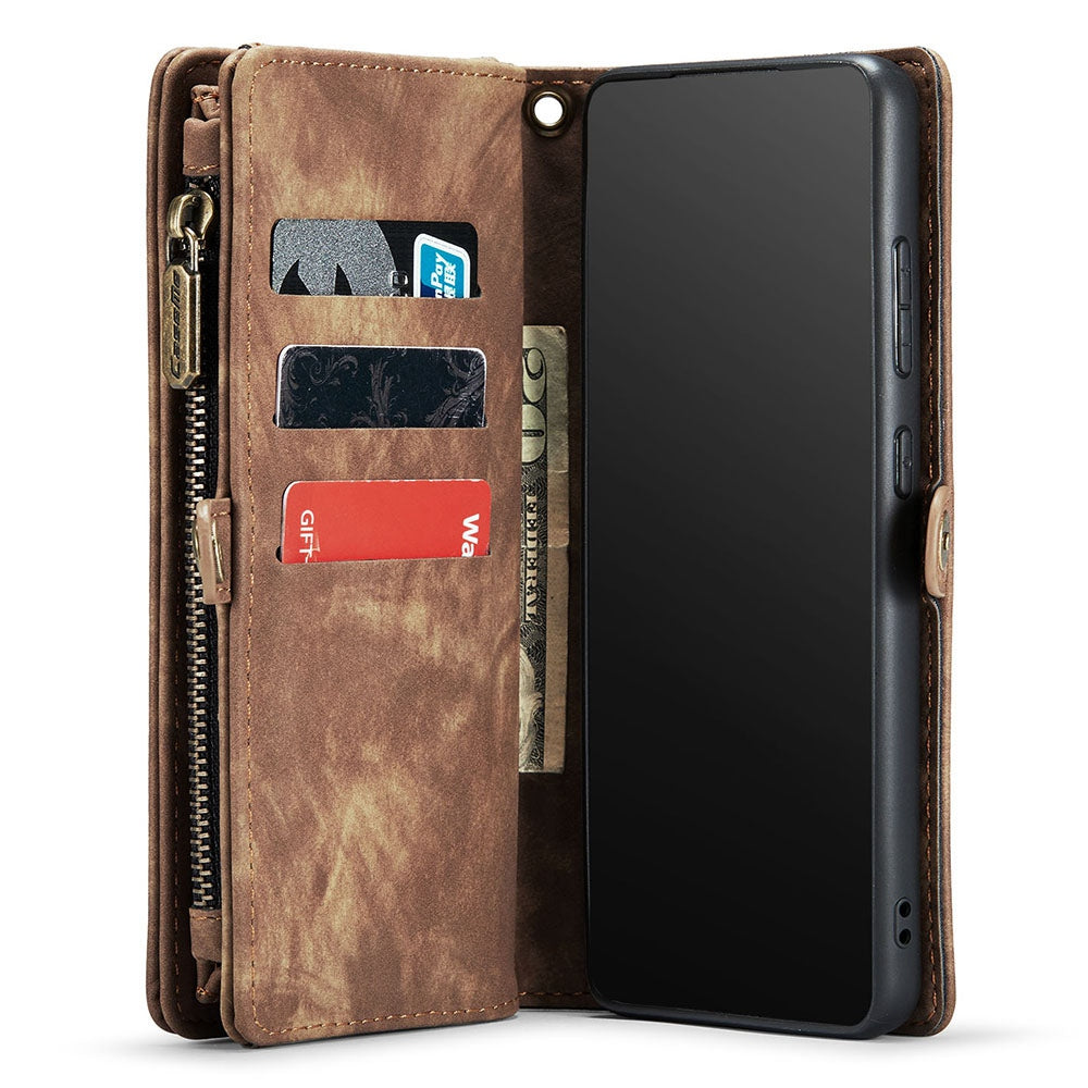 CASEME for Samsung Galaxy S20 FE / S20 Fan Edition / S20 FE 5G / S20 Fan Edition 5G / S20 Lite / S20 FE 2022 008 Series Multi-function 2-in-1 Wallet TPU+PU Leather Phone Case - Brown