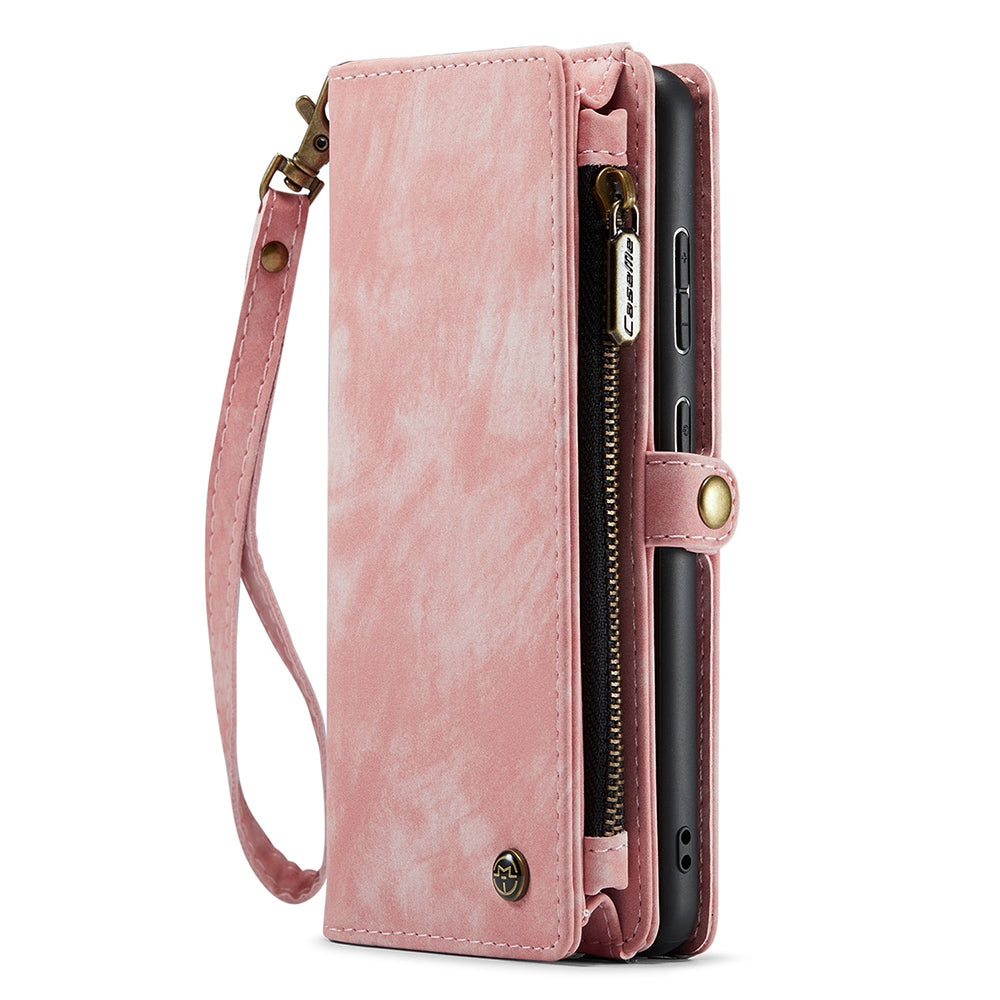 CASEME for Samsung Galaxy S20 FE / S20 Fan Edition / S20 FE 5G / S20 Fan Edition 5G / S20 Lite / S20 FE 2022 008 Series Multi-function 2-in-1 Wallet TPU+PU Leather Phone Case - Pink