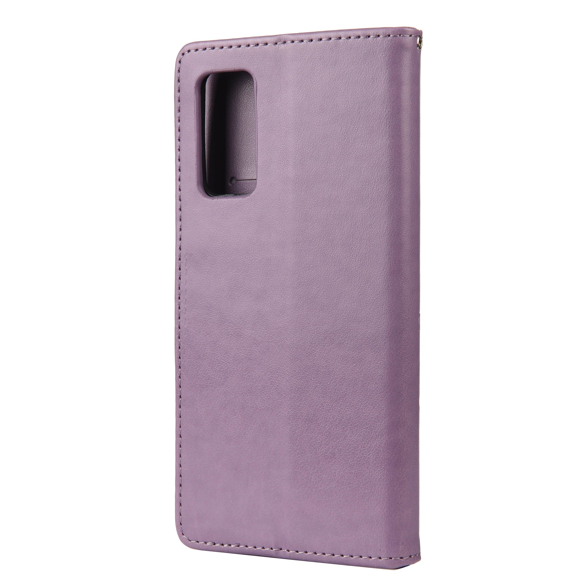 For Samsung Galaxy S20 FE/S20 Fan Edition/S20 FE 5G/S20 Fan Edition 5G/S20 Lite/S20 FE 2022 Butterfly Pattern Imprinting Stand Leather Wallet Phone Cover Shell - Light Purple