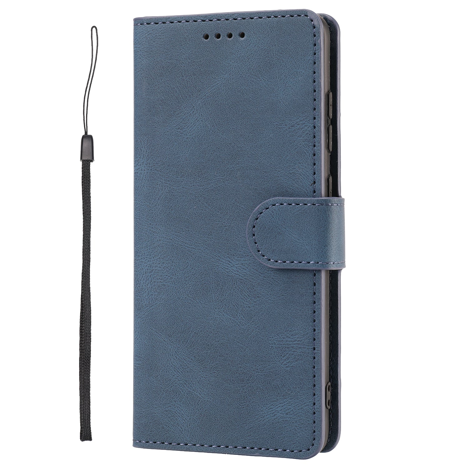 TPU + PU Leather Phone Protective Shell with Wallet and Stand for Samsung Galaxy S20 4G/S20 5G - Blue