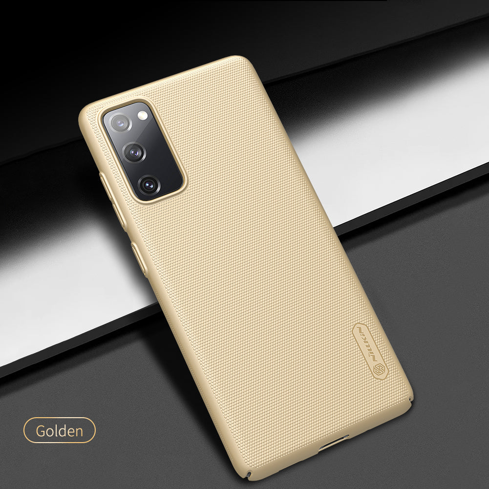 NILLKIN for Samsung Galaxy S20 FE/S20 Fan Edition/S20 FE 5G/S20 Fan Edition 5G/S20 Lite/S20 FE 2022 Frosted Shield Shockproof Matte PC Hard Phone Shell - Gold