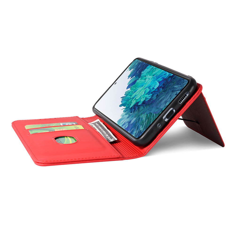 For Samsung Galaxy S20 FE/S20 Fan Edition/S20 FE 5G/S20 Fan Edition 5G/S20 Lite/S20 FE 2022 Liquid Silicone Touch Leather Case - Red