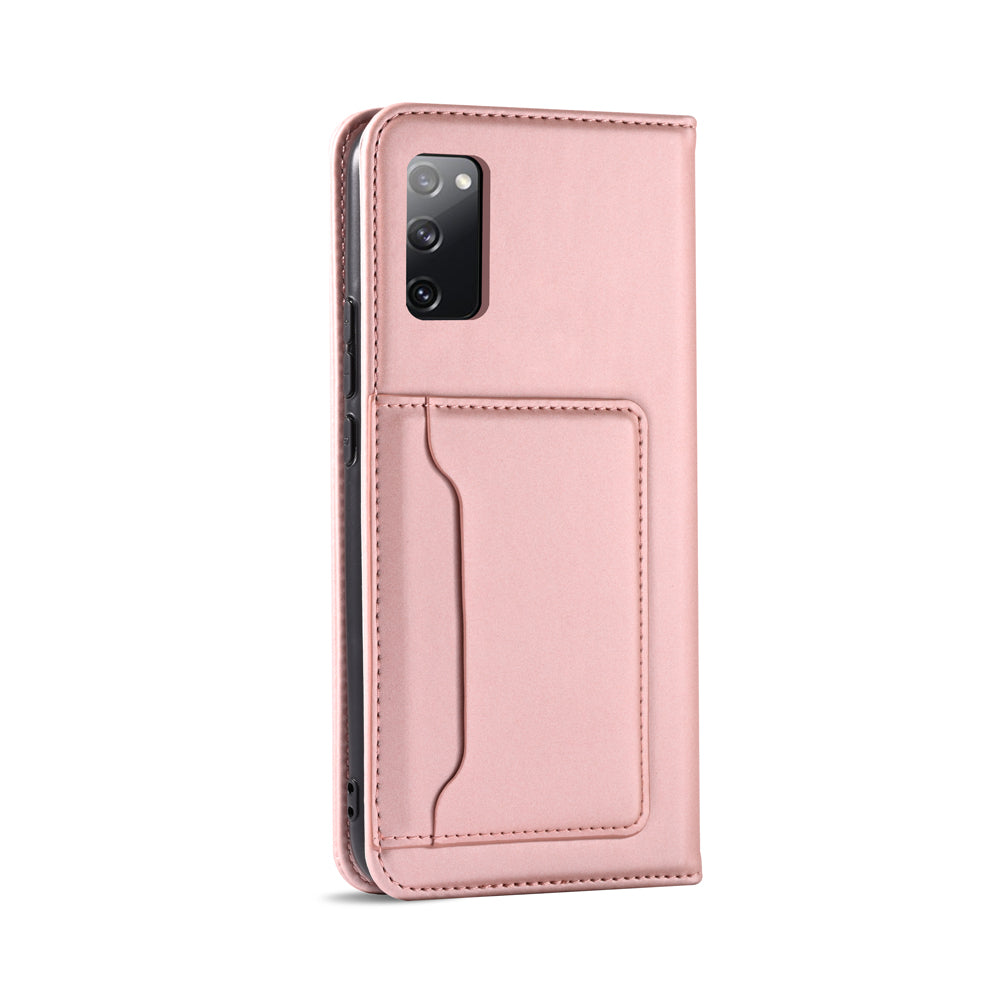 For Samsung Galaxy S20 FE/S20 Fan Edition/S20 FE 5G/S20 Fan Edition 5G/S20 Lite/S20 FE 2022 Liquid Silicone Touch Leather Case - Rose Gold