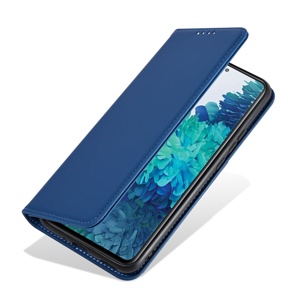 For Samsung Galaxy S20 FE/S20 Fan Edition/S20 FE 5G/S20 Fan Edition 5G/S20 Lite/S20 FE 2022 Liquid Silicone Touch Leather Case - Blue