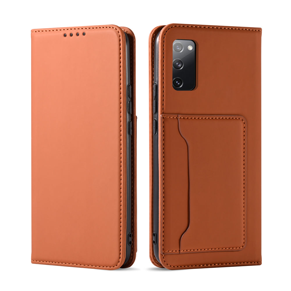 For Samsung Galaxy S20 FE/S20 Fan Edition/S20 FE 5G/S20 Fan Edition 5G/S20 Lite/S20 FE 2022 Liquid Silicone Touch Leather Case - Brown