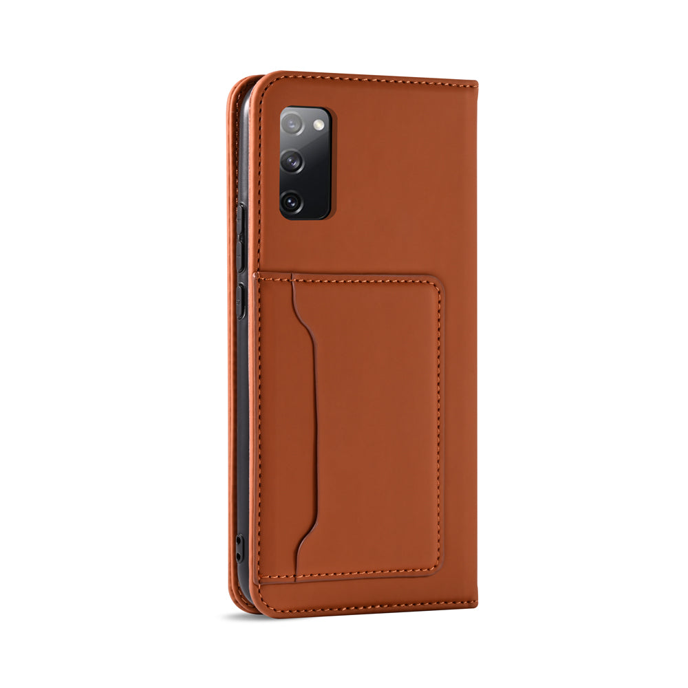 For Samsung Galaxy S20 FE/S20 Fan Edition/S20 FE 5G/S20 Fan Edition 5G/S20 Lite/S20 FE 2022 Liquid Silicone Touch Leather Case - Brown