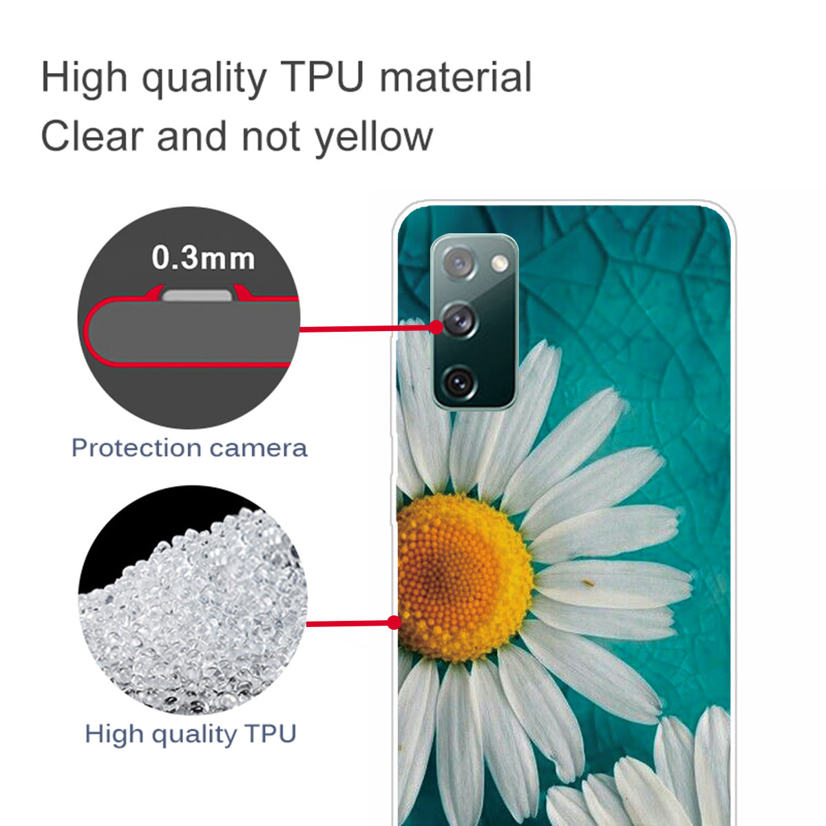 For Samsung Galaxy S20 FE/S20 Fan Edition/S20 FE 5G/S20 Fan Edition 5G/S20 Lite/S20 FE 2022 Pattern Printing IMD Soft TPU Phone Case - Chrysanthemum