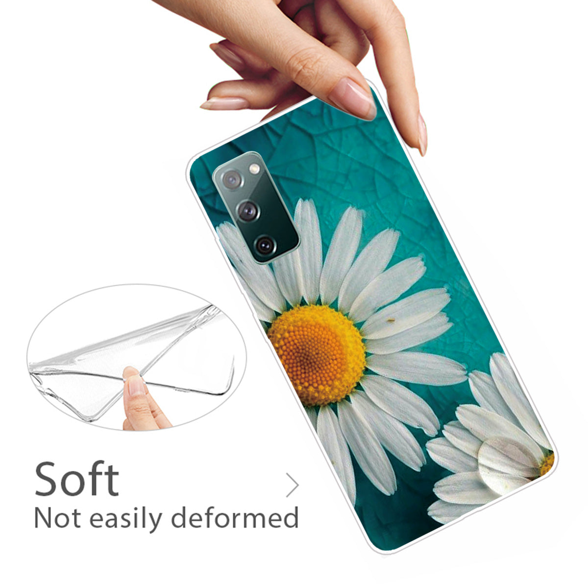 For Samsung Galaxy S20 FE/S20 Fan Edition/S20 FE 5G/S20 Fan Edition 5G/S20 Lite/S20 FE 2022 Pattern Printing IMD Soft TPU Phone Case - Chrysanthemum