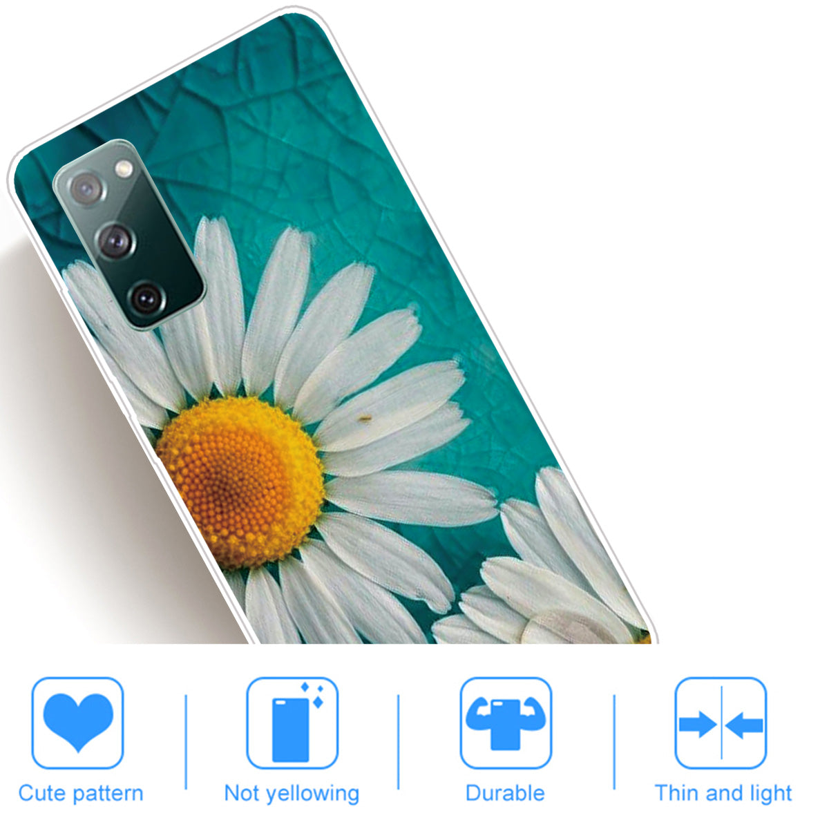 For Samsung Galaxy S20 FE/S20 Fan Edition/S20 FE 5G/S20 Fan Edition 5G/S20 Lite/S20 FE 2022 Pattern Printing IMD Soft TPU Phone Case - Chrysanthemum