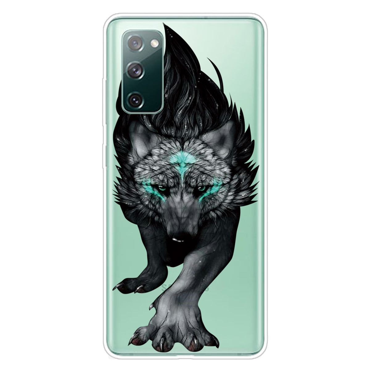 For Samsung Galaxy S20 FE/S20 Fan Edition/S20 FE 5G/S20 Fan Edition 5G/S20 Lite/S20 FE 2022 Pattern Printing IMD Soft TPU Phone Case - Angry Wolf