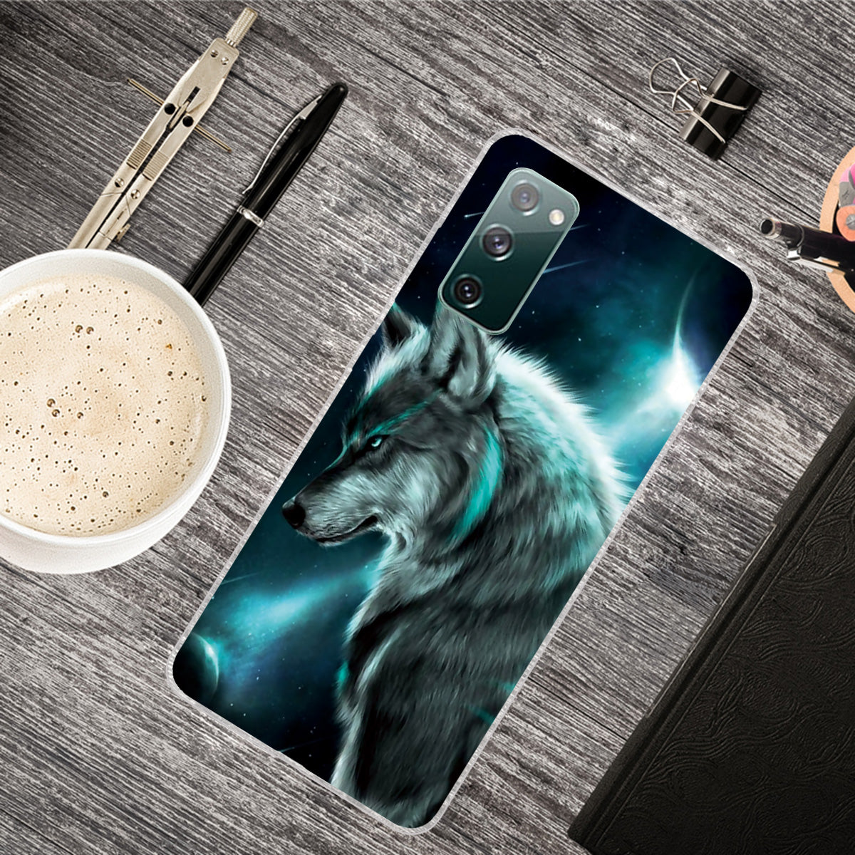 For Samsung Galaxy S20 FE/S20 Fan Edition/S20 FE 5G/S20 Fan Edition 5G/S20 Lite/S20 FE 2022 Pattern Printing IMD Soft TPU Phone Case - Wolf