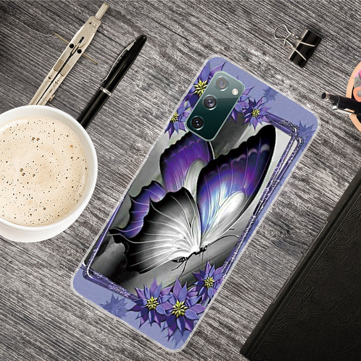 For Samsung Galaxy S20 FE/S20 Fan Edition/S20 FE 5G/S20 Fan Edition 5G/S20 Lite/S20 FE 2022 Pattern Printing IMD Soft TPU Phone Case - Butterfly