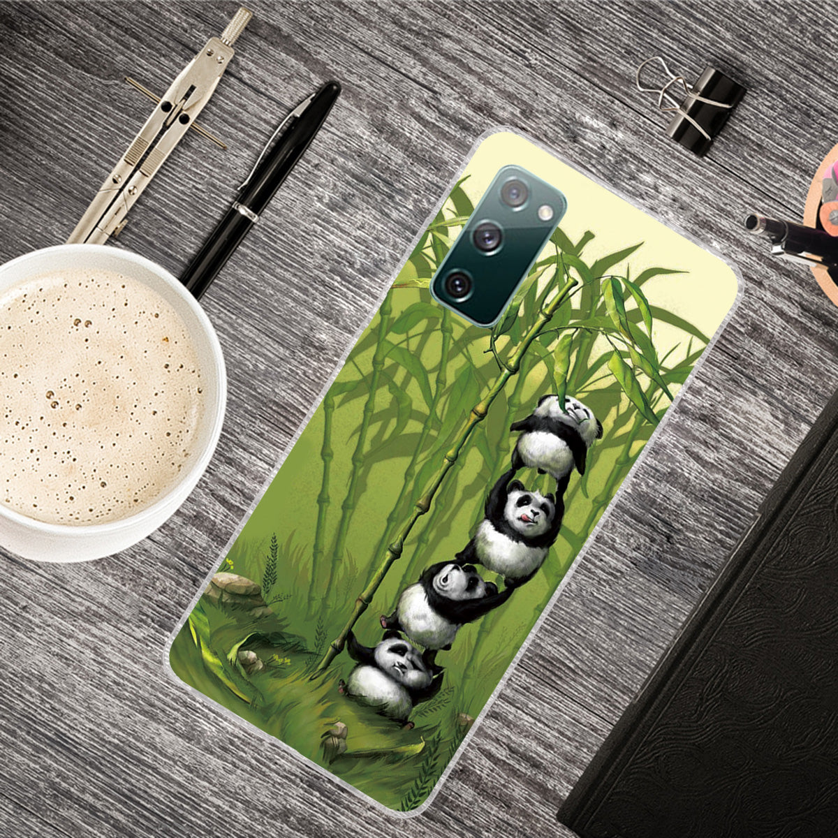 For Samsung Galaxy S20 FE/S20 Fan Edition/S20 FE 5G/S20 Fan Edition 5G/S20 Lite/S20 FE 2022 Pattern Printing IMD Soft TPU Phone Case - Panda