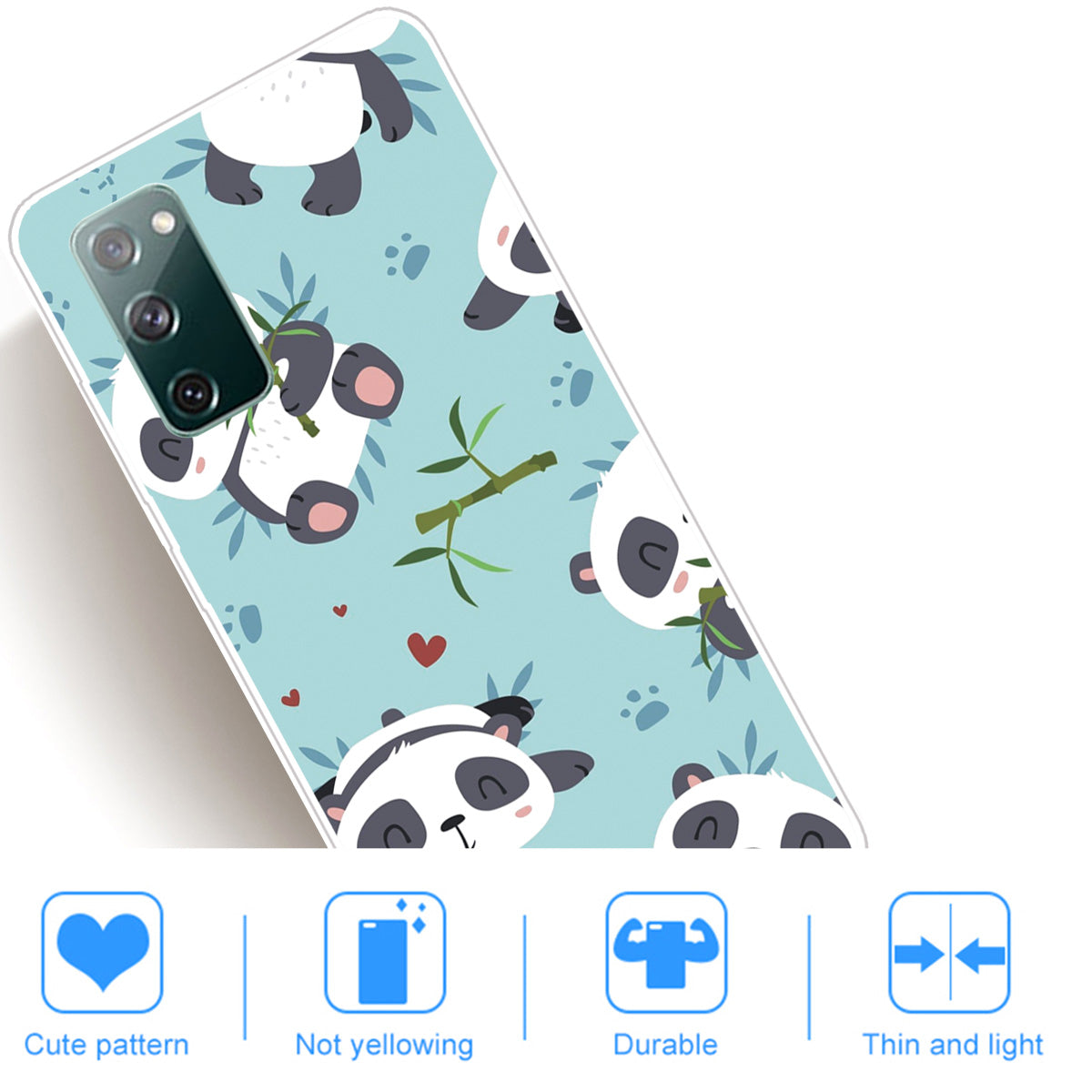 For Samsung Galaxy S20 FE/S20 Fan Edition/S20 FE 5G/S20 Fan Edition 5G/S20 Lite/S20 FE 2022 Pattern Printing IMD Soft TPU Phone Case - Cute Panda