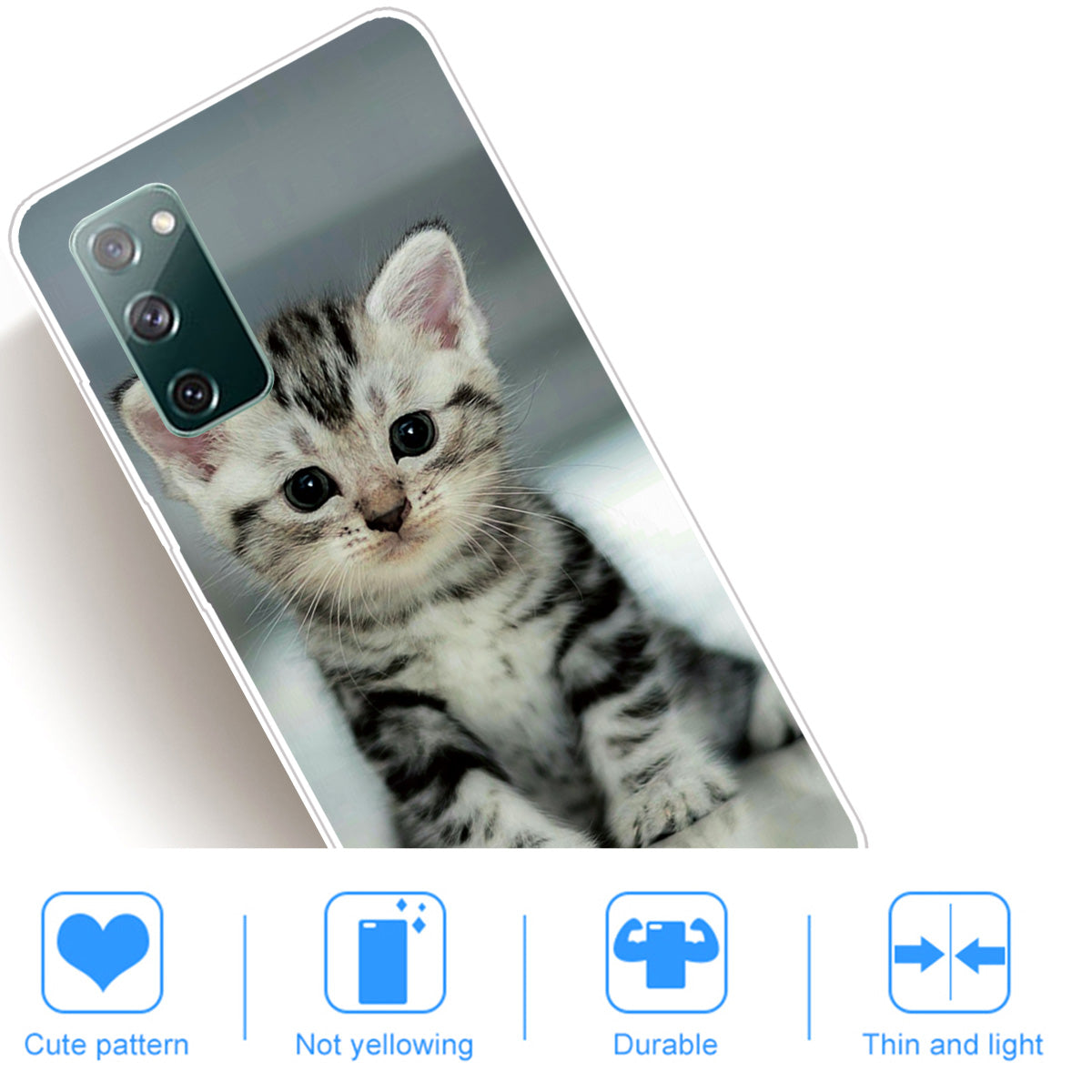 For Samsung Galaxy S20 FE/S20 Fan Edition/S20 FE 5G/S20 Fan Edition 5G/S20 Lite/S20 FE 2022 Pattern Printing IMD Soft TPU Phone Case - Cute Little Cat