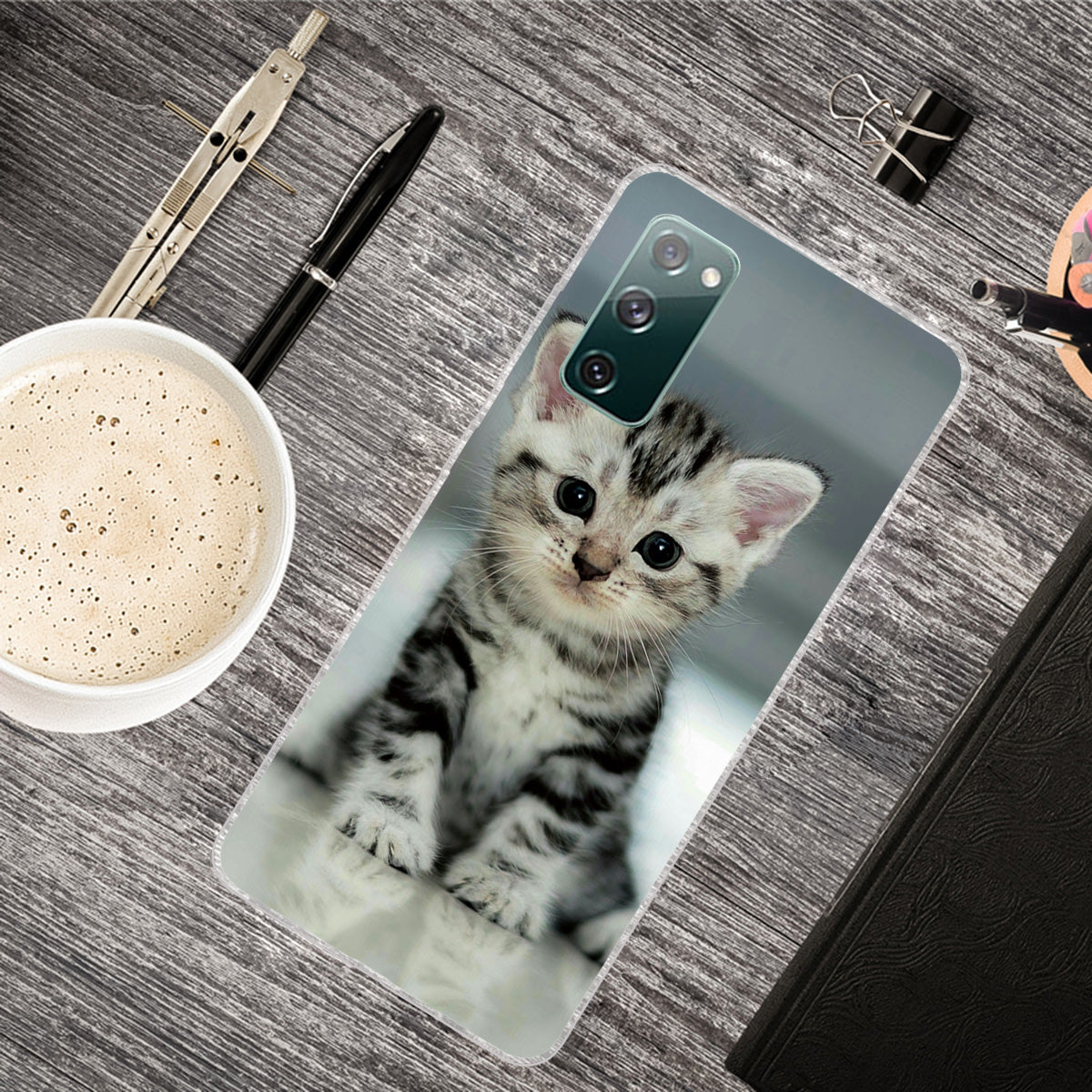 For Samsung Galaxy S20 FE/S20 Fan Edition/S20 FE 5G/S20 Fan Edition 5G/S20 Lite/S20 FE 2022 Pattern Printing IMD Soft TPU Phone Case - Cute Little Cat