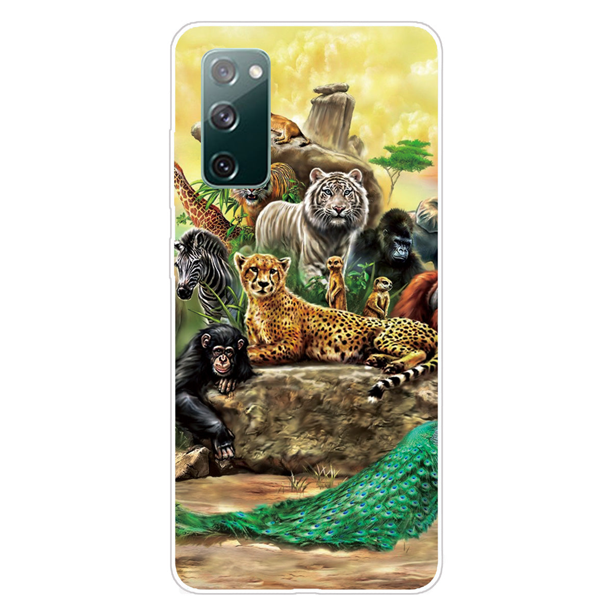 For Samsung Galaxy S20 FE/S20 Fan Edition/S20 FE 5G/S20 Fan Edition 5G/S20 Lite/S20 FE 2022 Pattern Printing IMD Soft TPU Phone Case - Animals