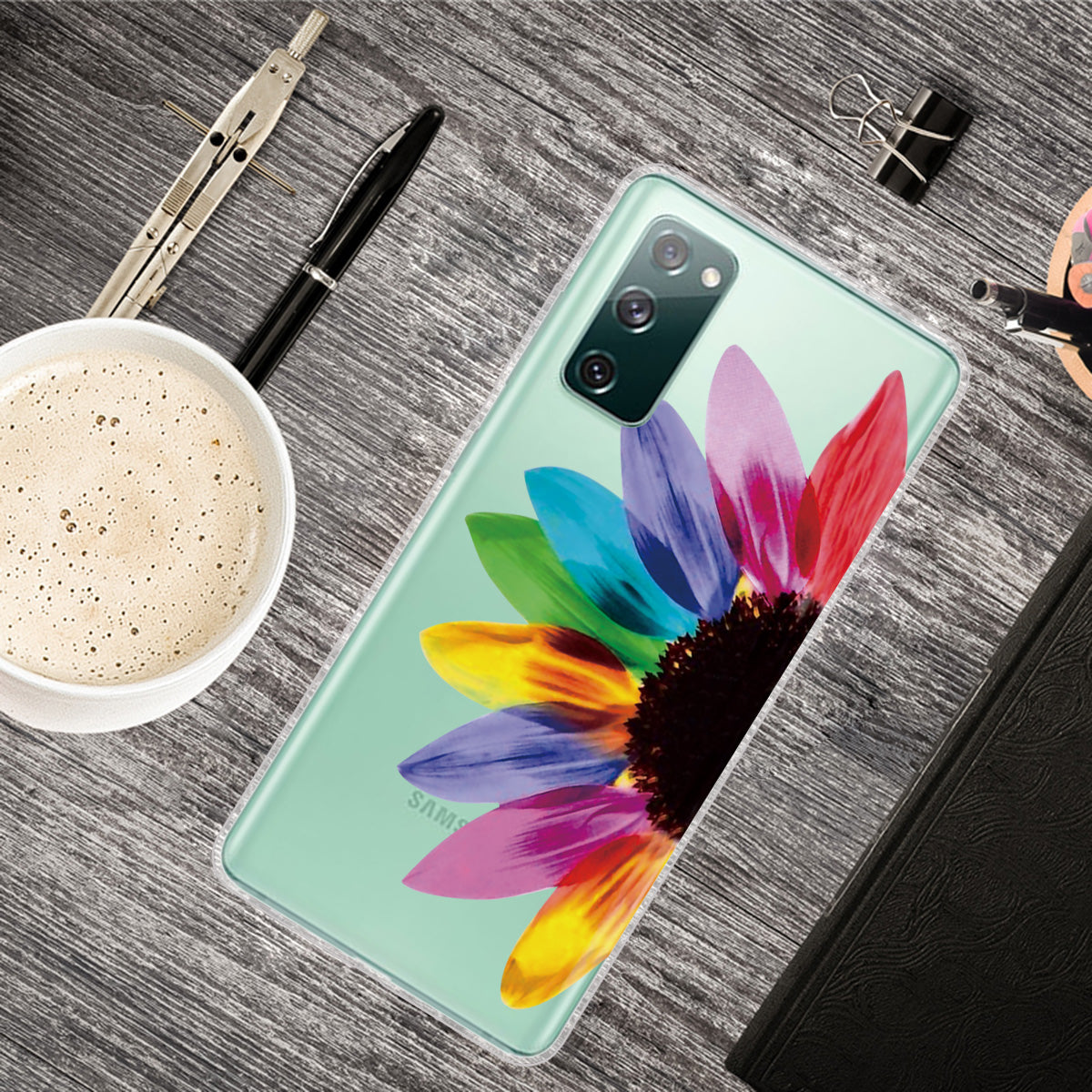 For Samsung Galaxy S20 FE/S20 Fan Edition/S20 FE 5G/S20 Fan Edition 5G/S20 Lite/S20 FE 2022 Pattern Printing IMD Soft TPU Phone Case - Colorized Flower